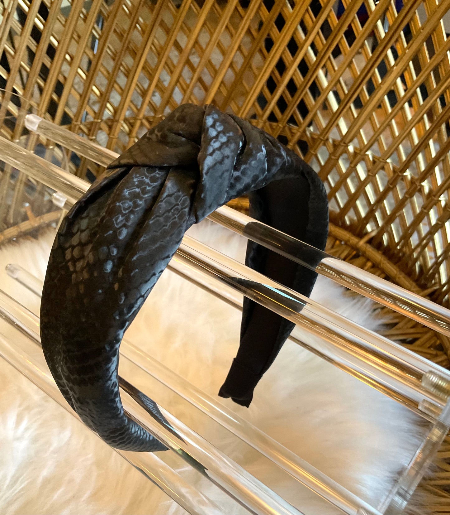 Black Python Headband