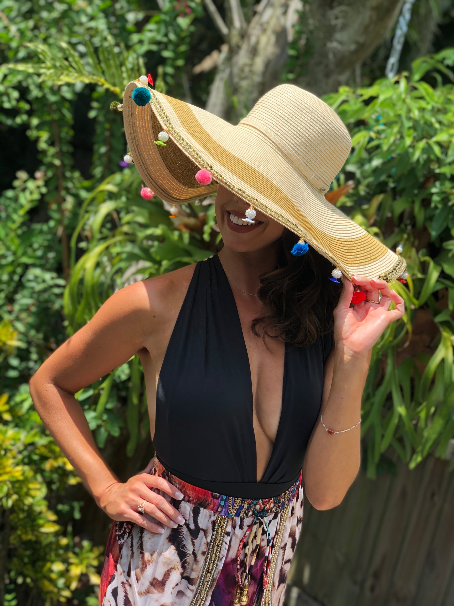 Pom Pom Sun Hat
