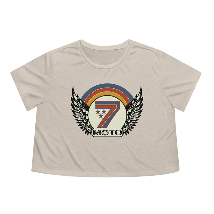 Rainbow 7 Women's Flowy Cropped Tee