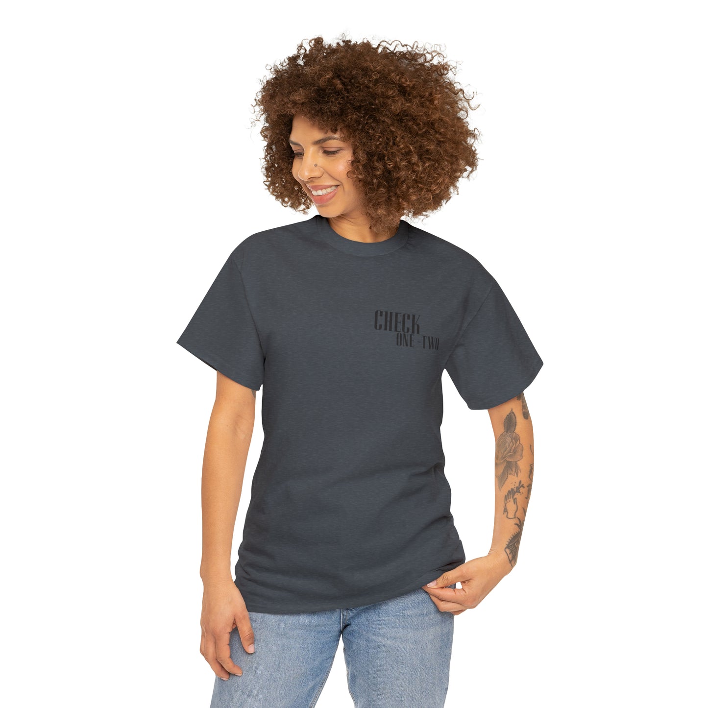 CHECK ONE TWO Heavy Cotton Tee
