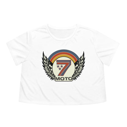 Rainbow 7 Women's Flowy Cropped Tee