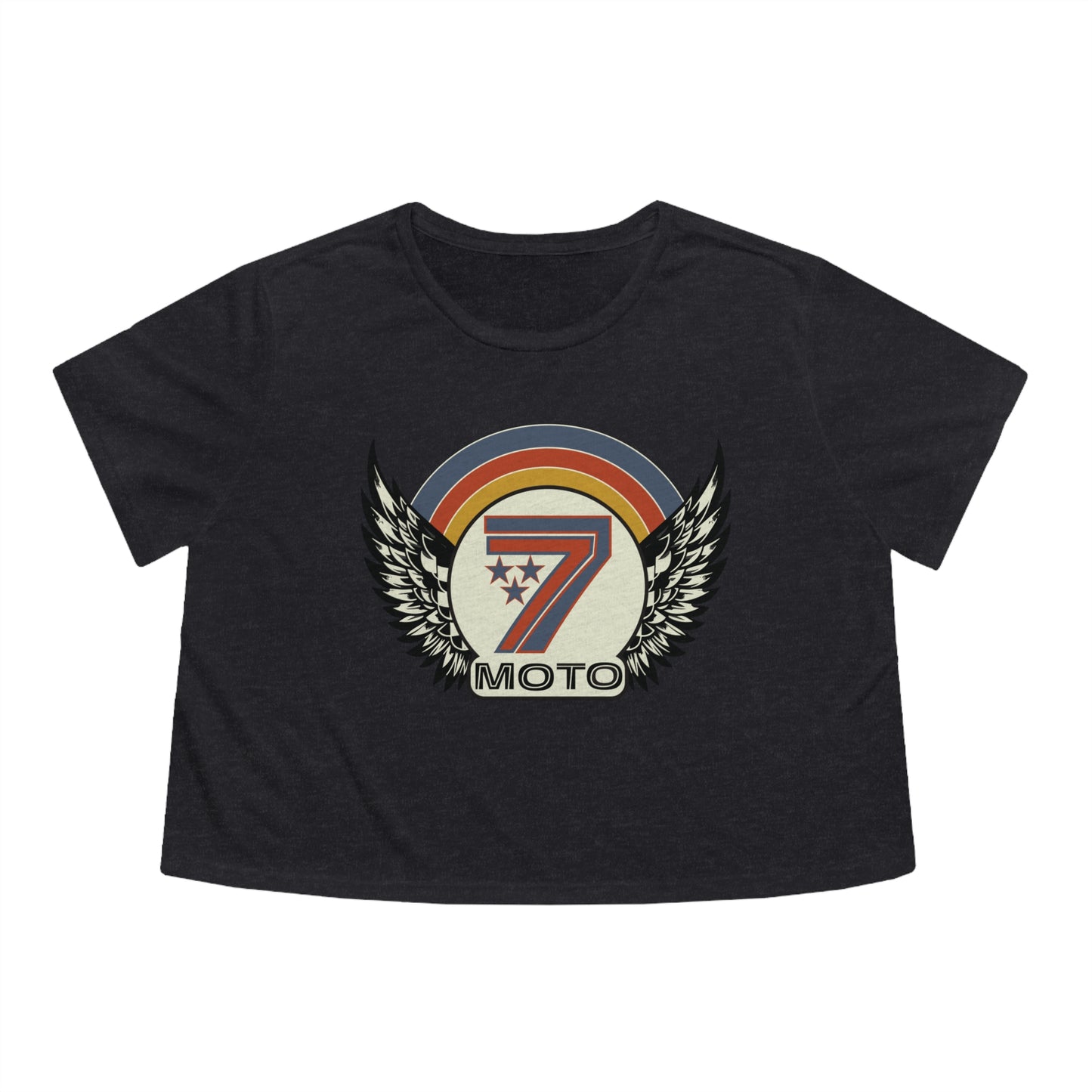 Rainbow 7 Women's Flowy Cropped Tee