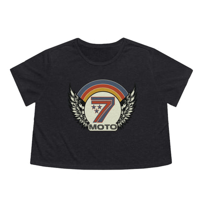 Rainbow 7 Women's Flowy Cropped Tee