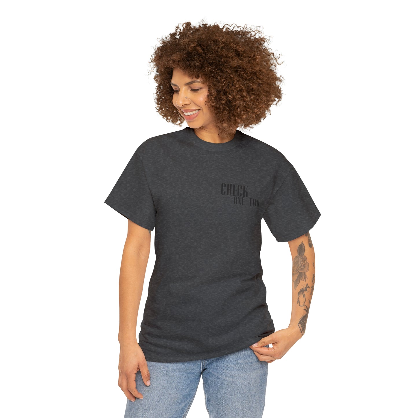 CHECK ONE TWO Heavy Cotton Tee