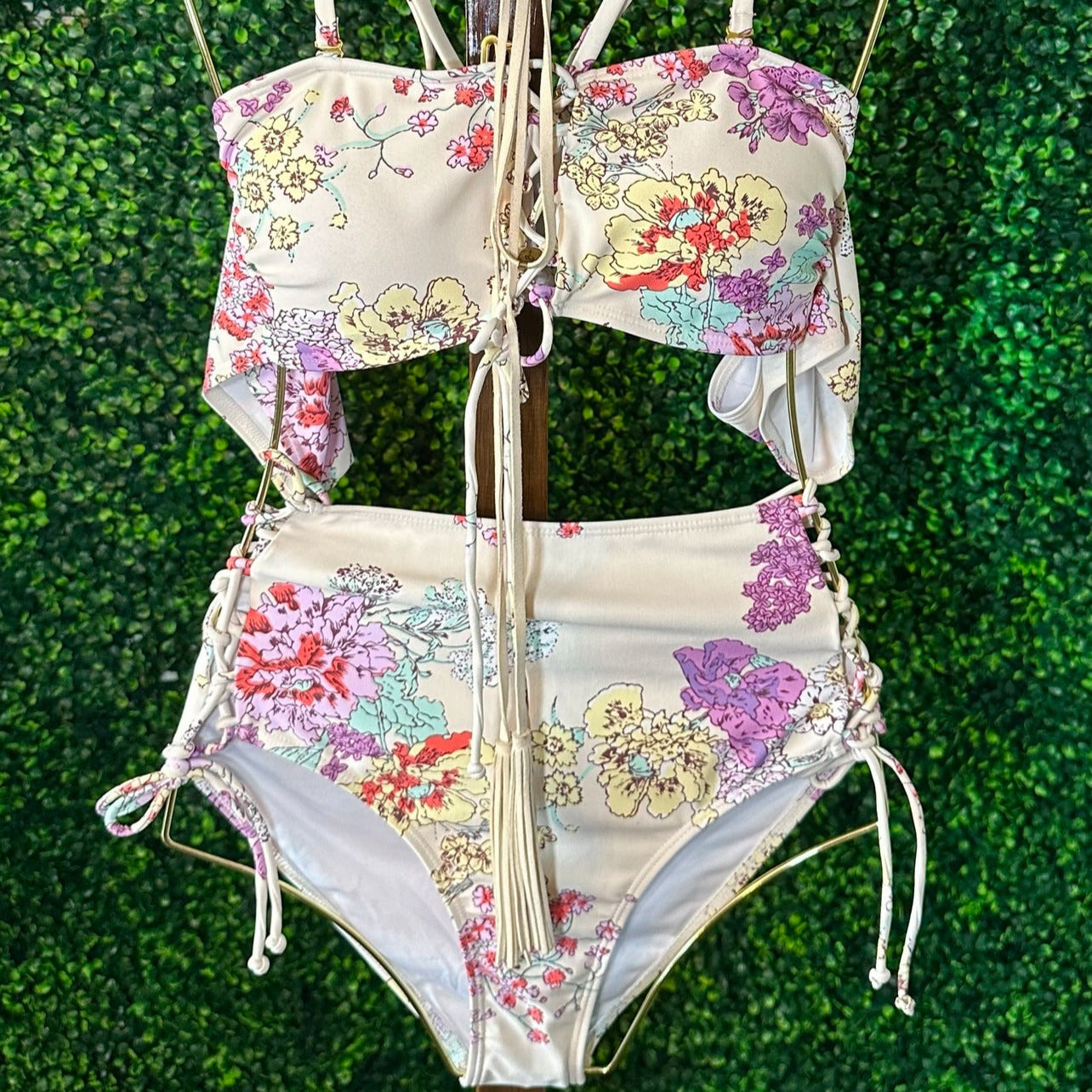 Coachella Flowers High Waist Bikini