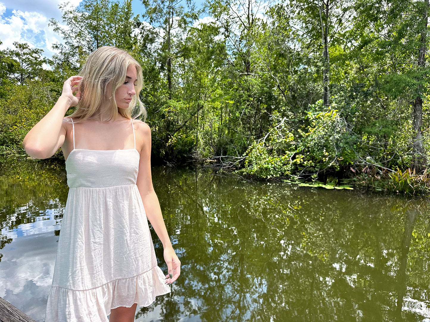 Hidden Valley Sundress Ivory