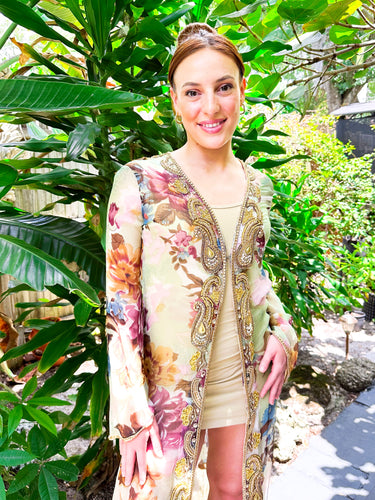 Garden Of Eden Long Sleeve Kimono Cape