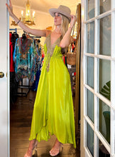 Mesmerizing Lime Green Halter Dress