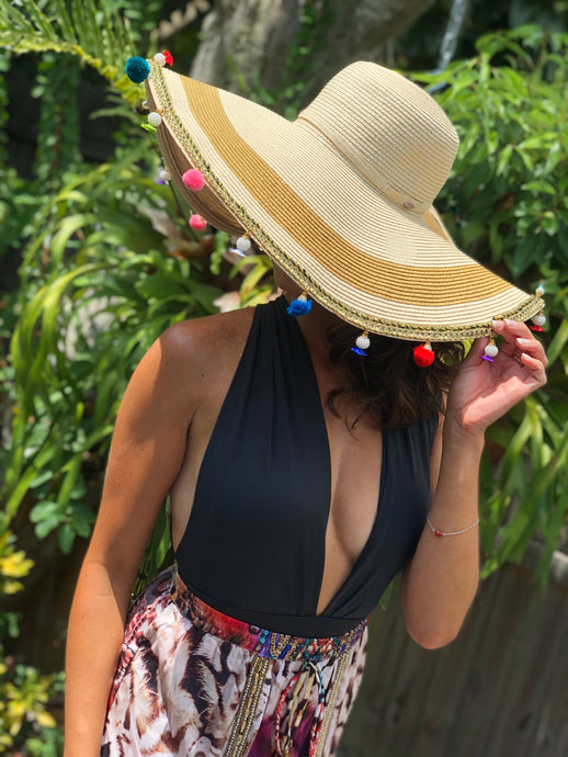 Pom Pom Sun Hat